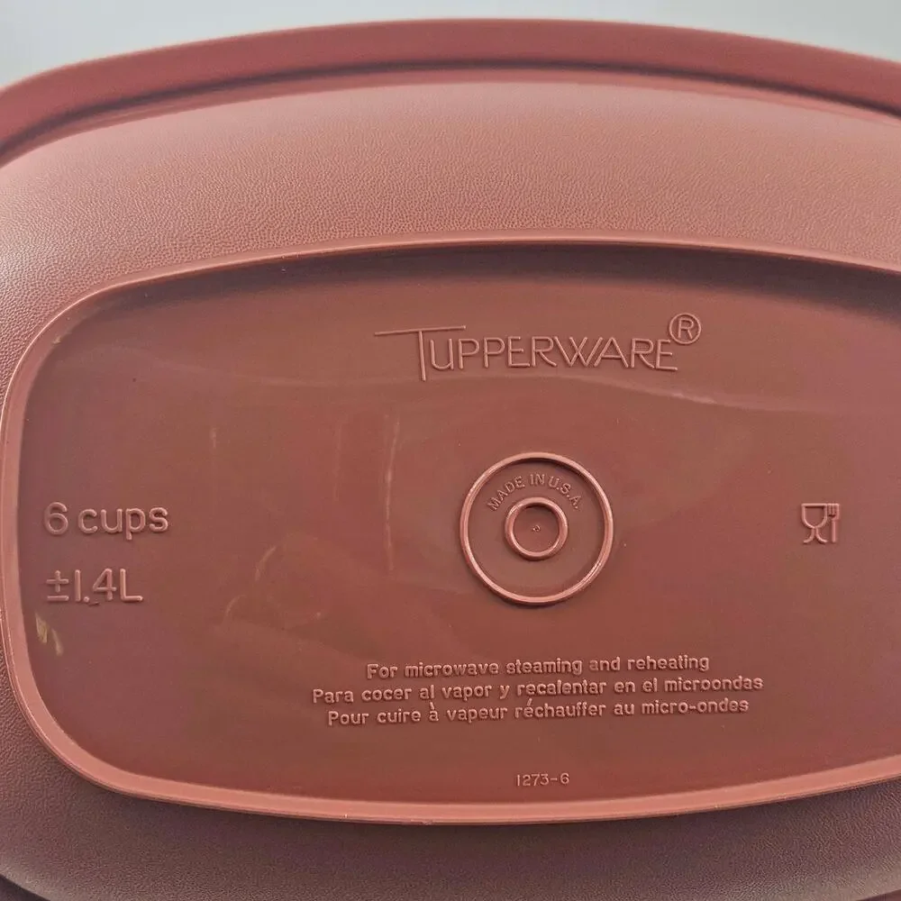 Vintage TUPPERWARE Microwave Food Steamer 6 Cup Dusty Rose Pink 3 Piece